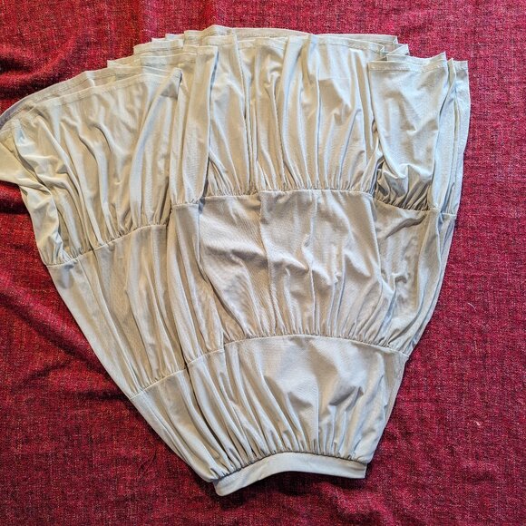 Tiered Sage Green Mesh Skirt, Size S - Picture 2 of 8